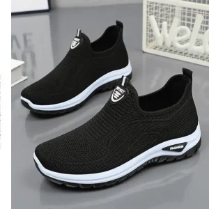 Giày Sneaker Thể Thao Nam Dạng Ống Mềm Mại Thoáng Khí Màu Đồng Nhất Phong Cách Đơn Giản Sẵn Hàng​