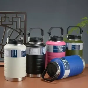 Bình Giữ Nhiệt inox 2000ml/1500ml miệng rộng có ống hút tiện lợi - Bình Vacum Dung Tích Lớn ( có ống hút)